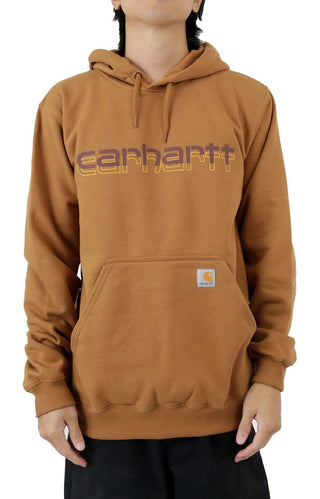 (105679) Rain Defender Loose Fit Midweight Logo Graphic Sweatshirt - Carhartt Brown