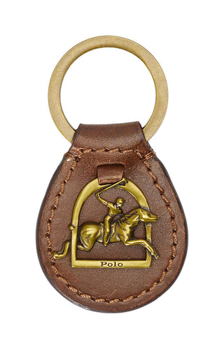 Equestrian Leather Key Fob - Brown
