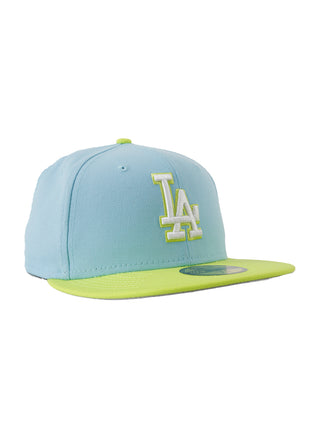 LA Dodgers Color Pack 5950 Fitted Cap - Cyber Green/Blue