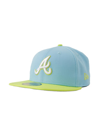 Atlanta Braves Color Pack 5950 Fitted Cap - Cyber Green/Blue