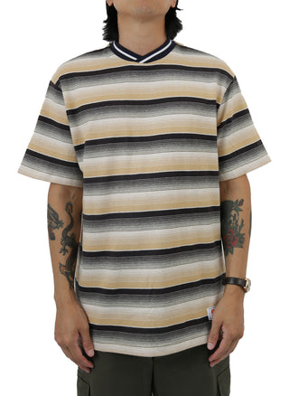 Internationale Striped T-Shirt - Black/Wheat