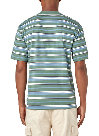 (WSR93HYS) Glade Spring Striped T-Shirt - Coronet Blue Stripe