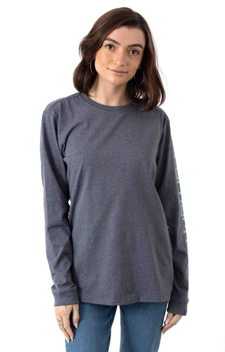(103401) WK231 Workwear Sleeve Logo L/S Shirt - Graystone Heather