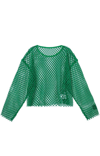 Mesh Cropped Top - Green
