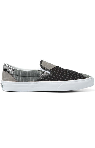 (Q4NHMU) Patchwork Classic Slip-On Shoes - Conference Call Suiting Grey
