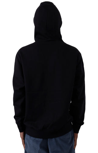 (TWR20KBK) Fleece Embroidered Chest Logo Pullover Hoodie - Black