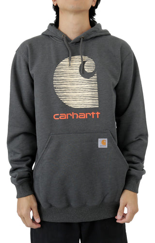 (105431) Rain Defender Loose Fit Midweight "C" Logo Graphic Sweatshirt - Carbon Heather