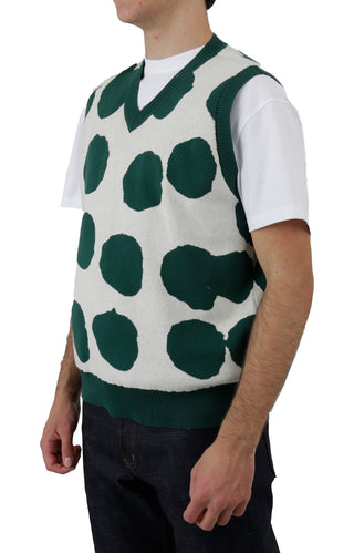 Dotted Sweater Vest - Unbleached Multi