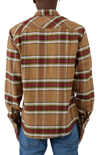 Bowery L/S Flannel - Light Brown/Burnt Henna