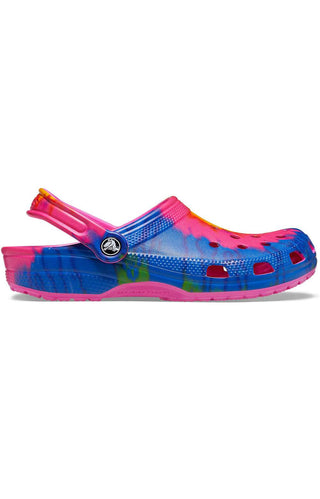 Classic Tie-Dye Graphic Clogs - Electric Pink/Multi