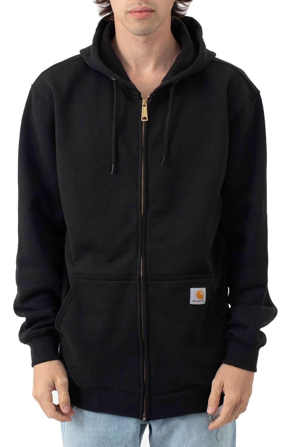 Carhartt K122 Midweight Zip Up Hoodie Black MLTD