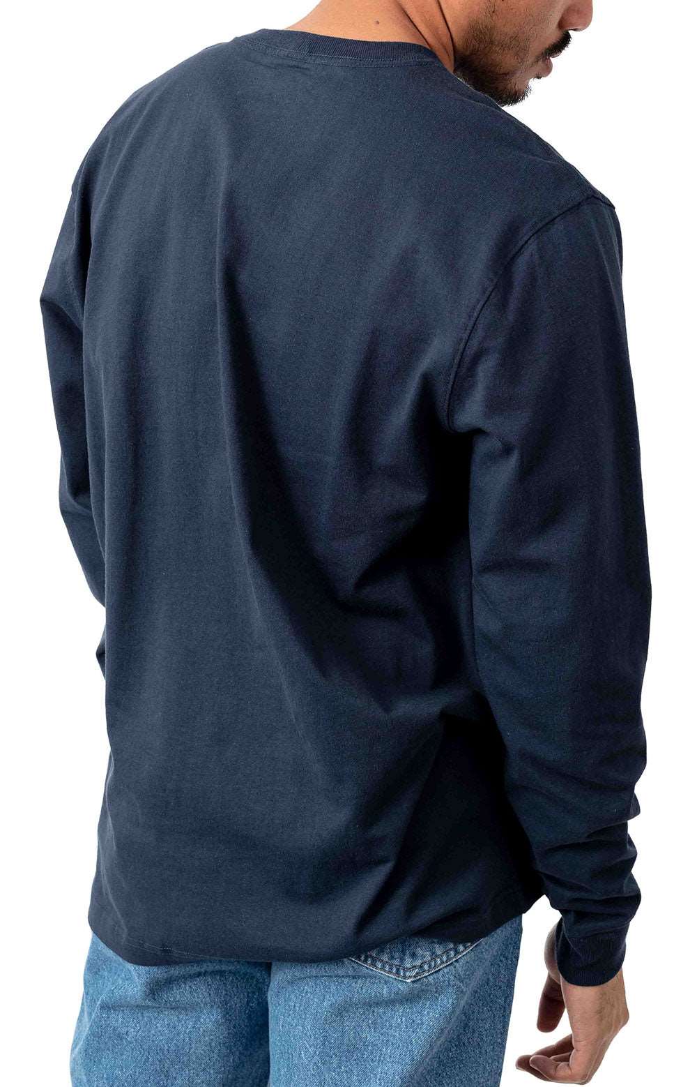 (K231) Signature Sleeve Logo L/S Shirt - Navy