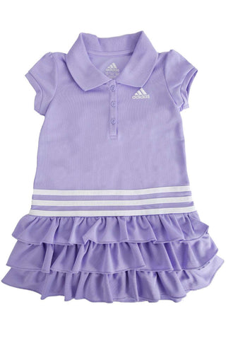 (AZ4613) SS Polo Dress - Light Purple