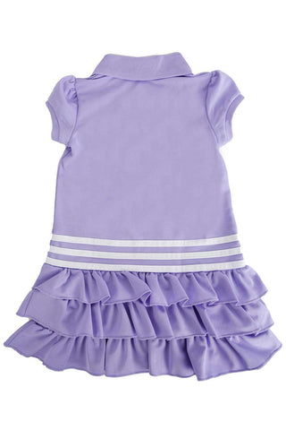 (AZ4613) SS Polo Dress - Light Purple
