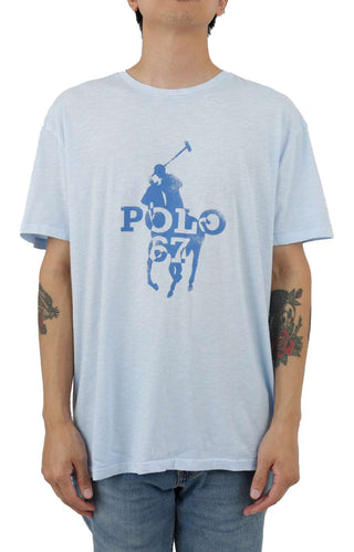 Classic Fit Big Pony Logo T-Shirt - Blue