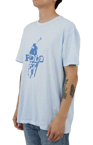 Classic Fit Big Pony Logo T-Shirt - Blue