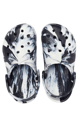 Classic Marbled Clogs - Black/White
