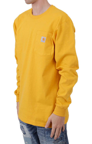 (K126) L/S Workwear Pocket Shirt - Solar Yellow