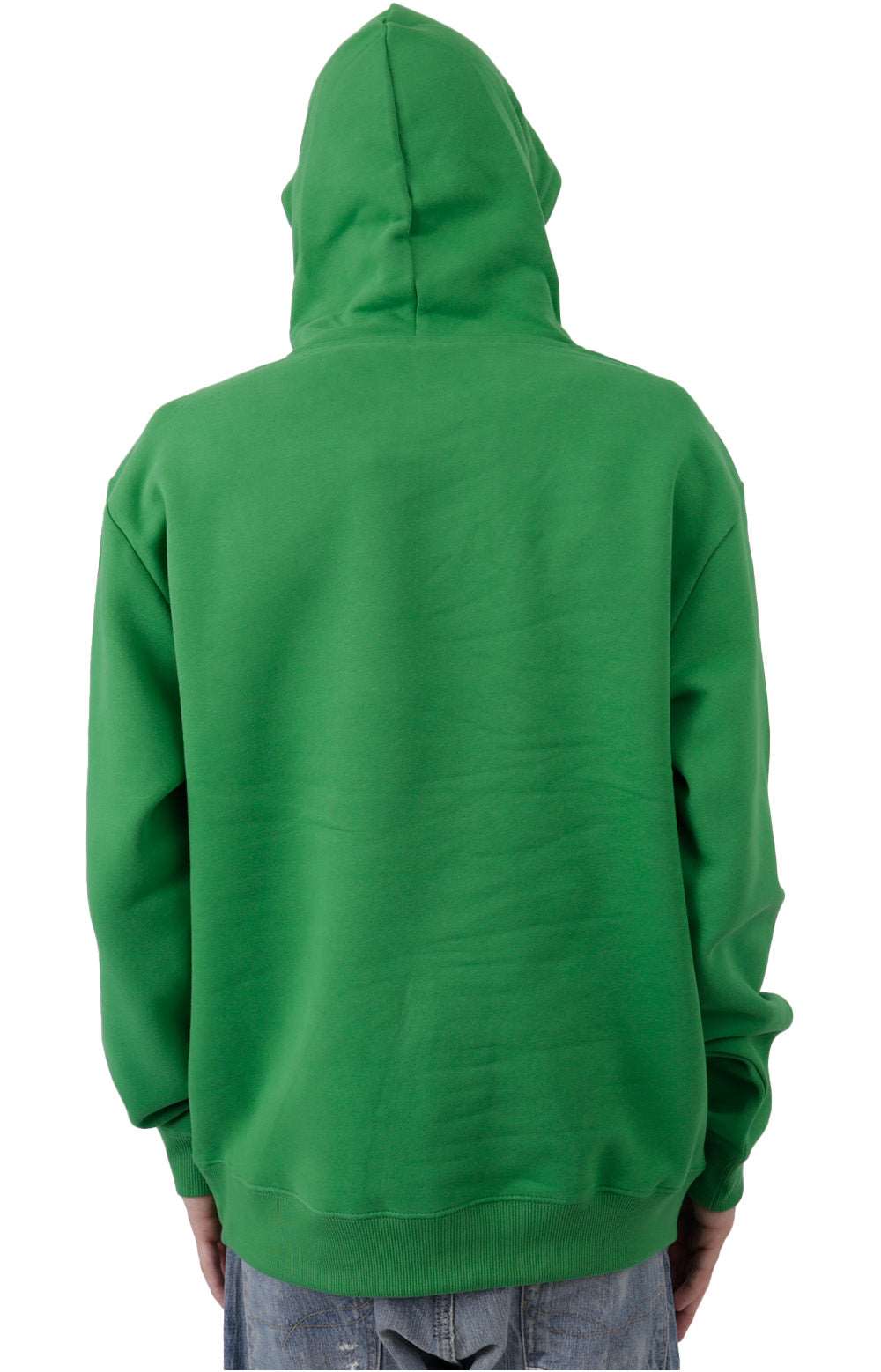 (TWV01GF) Vincent Graphic Fleece Pullover Hoodie - Green Leaf