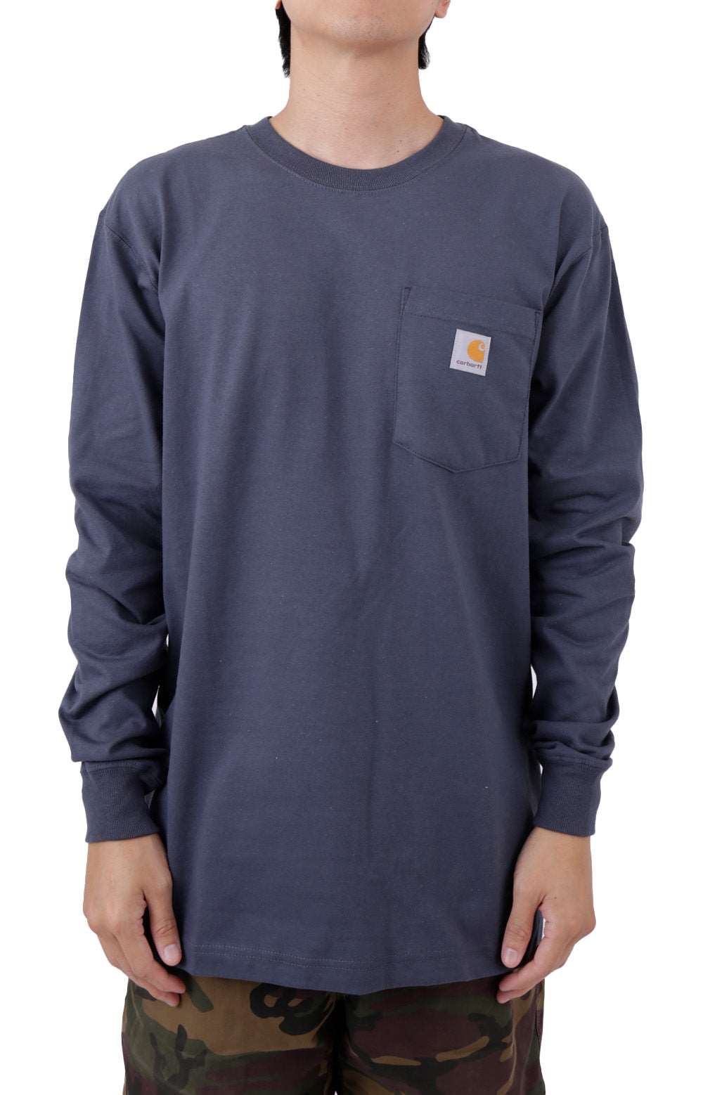 (105487) Loose Fit Heavyweight L/S Hunt Graphic Shirt - Bluestone