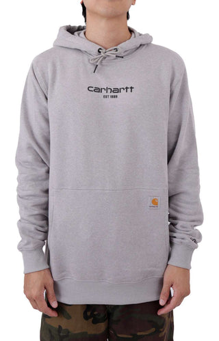 (105569) Force Relaxed Fit Lightweight Logo Graphic Sweatshirt - Asphalt Heather