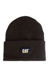 Cat Label Cuff Beanie - Army Moss