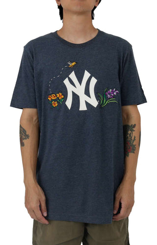 NY Yankees Water Color Floral T-Shirt