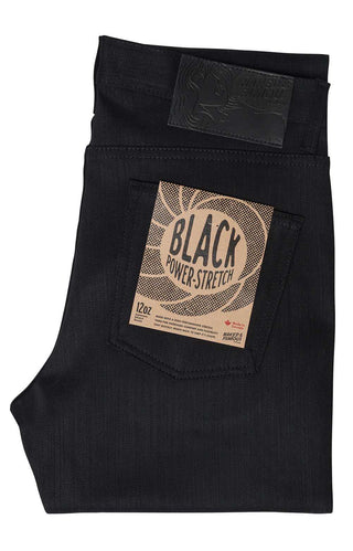 (013010) Super Guy Black Power Stretch Jeans - Black