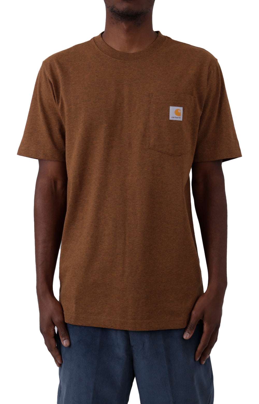 (K87) Workwear Pocket T-Shirt - Oiled Walnut Heather