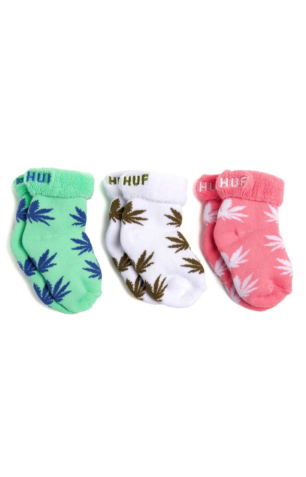 Baby Seeds Socks - White/Pink/Turquoise