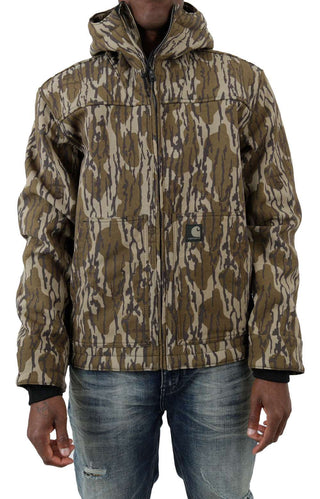 (105477) Super Dux Relaxed Fit Sherpa-Lined Camo Active Jacket - Mossy Oak Bottomland Camo