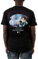 x Demon Slayer Tanjiro vs Rui T-Shirt - Black