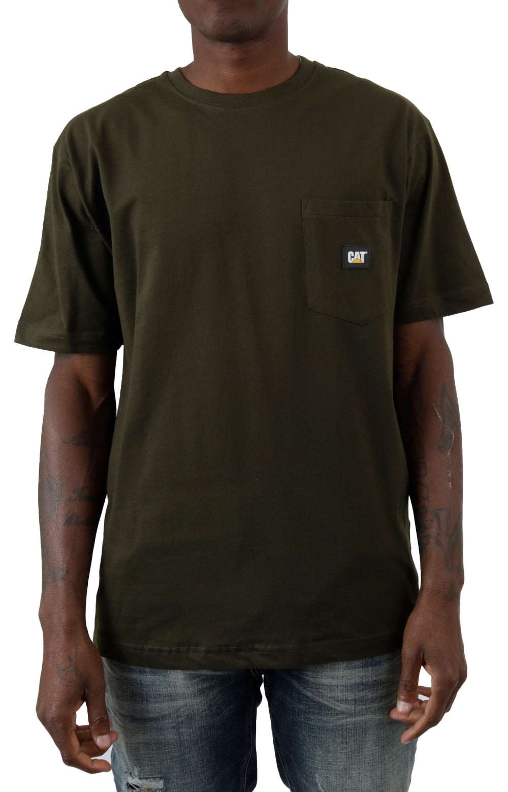 Label Pocket T-Shirt - Army Moss