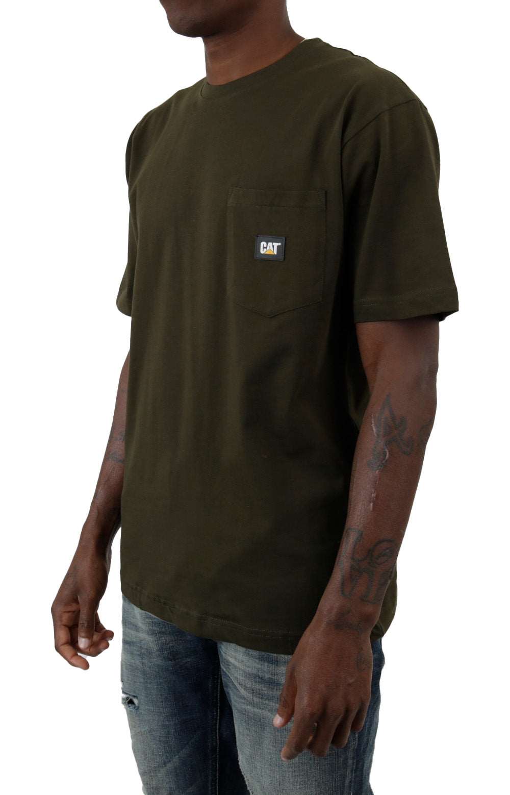 Label Pocket T-Shirt - Army Moss