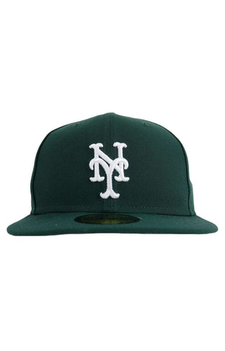 NY Mets 59Fifty Fitted Hat - Dark Green