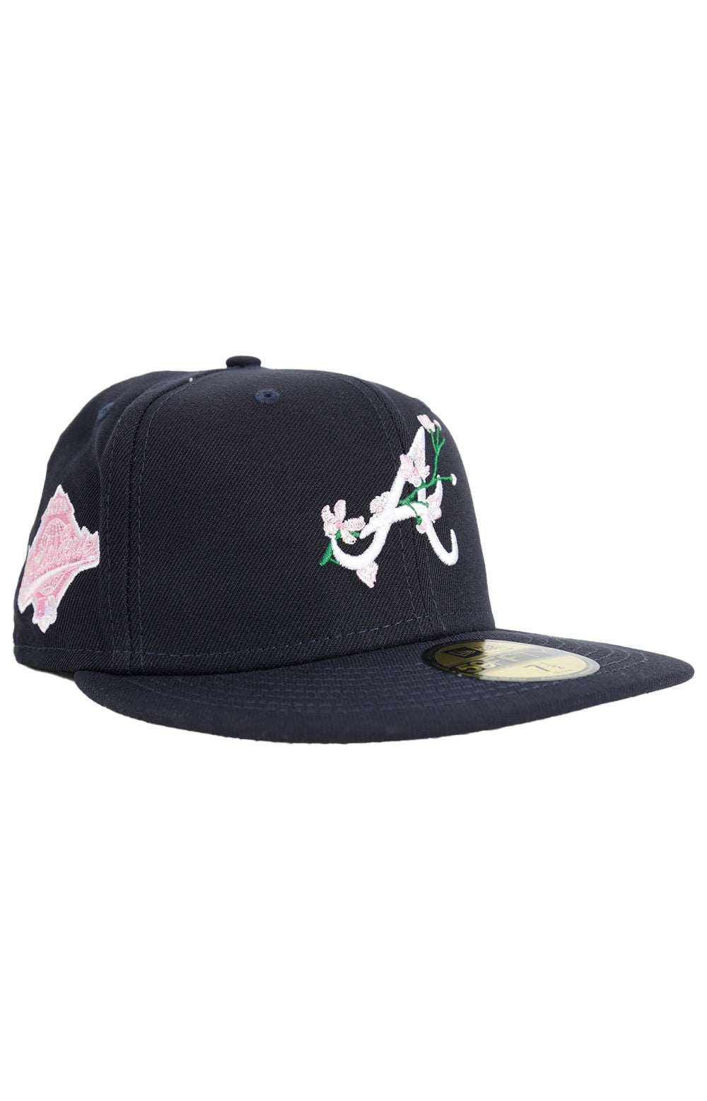 Atlanta Braves Side Patch Bloom 59FIFTY Fitted Hat