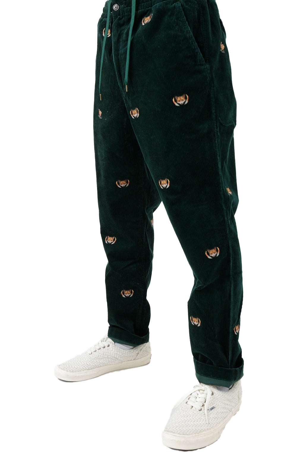 Corduroy Pant - College Green w/ Fox Emb.