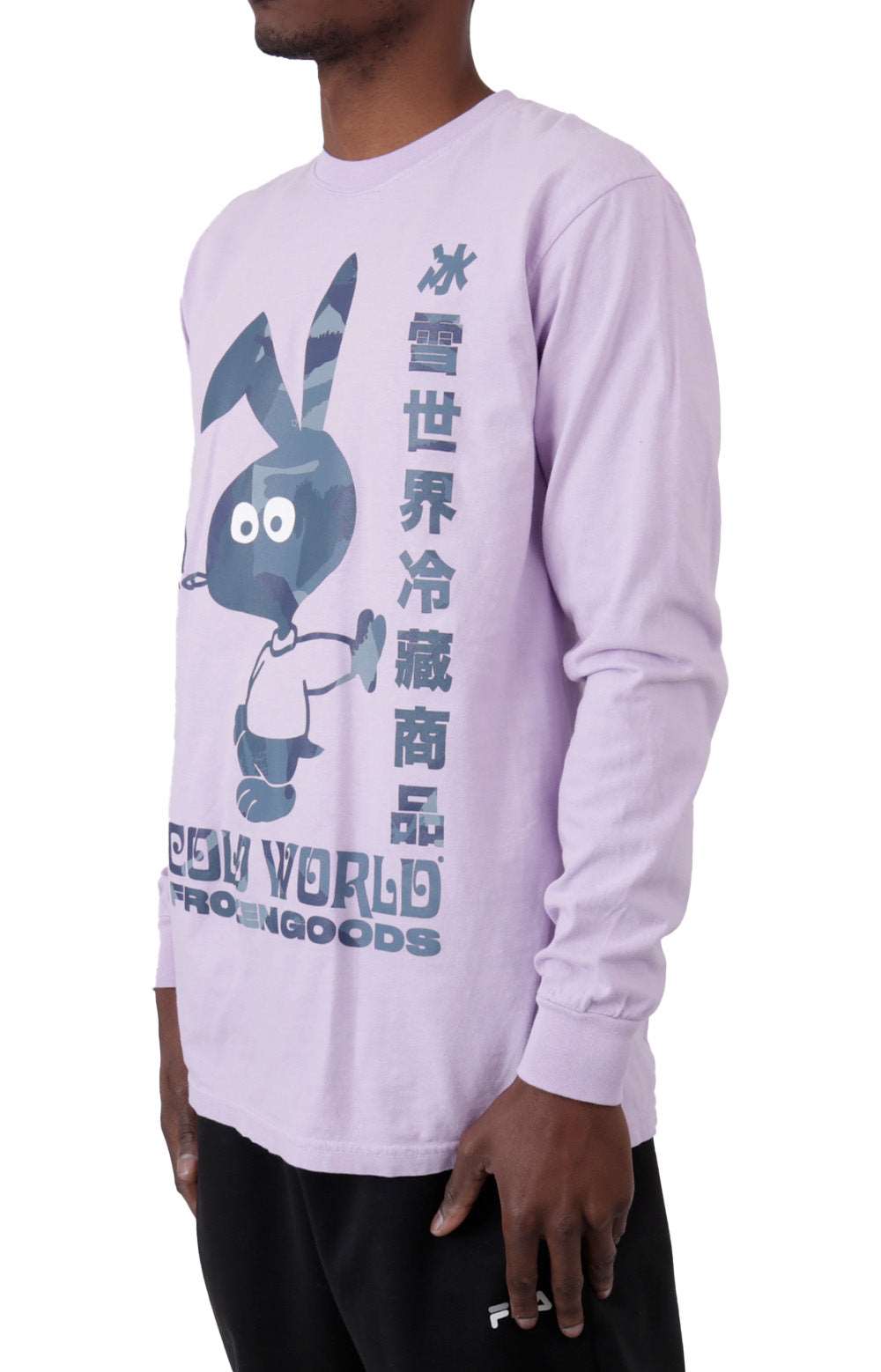 Blue Camo Bunny L/S Shirt - Orchid