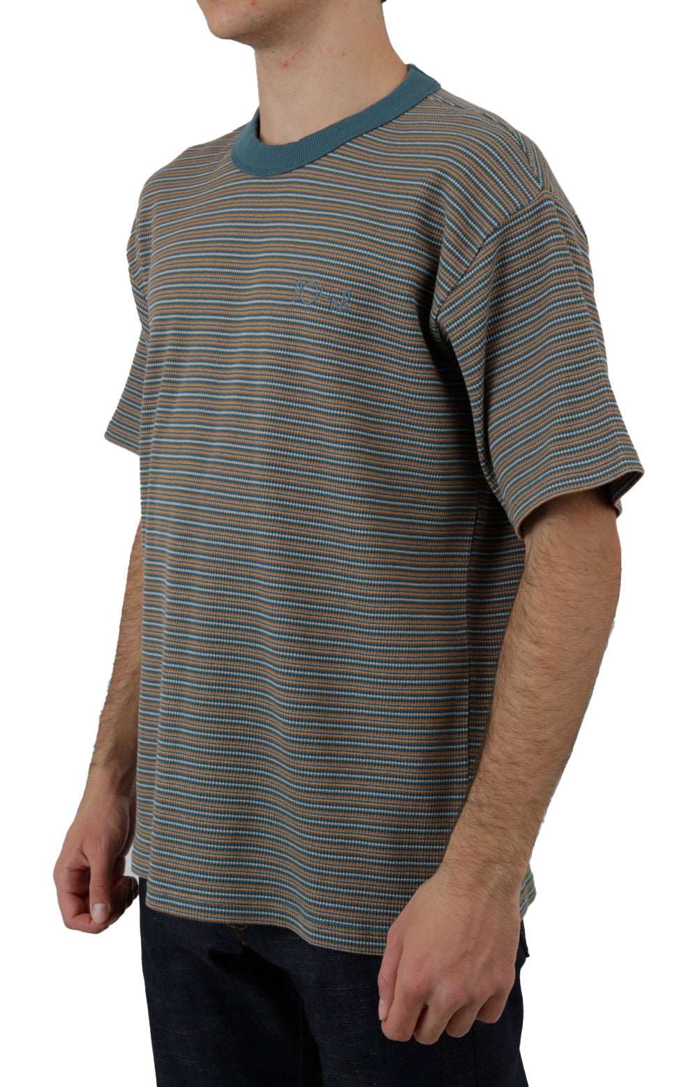 Stripe Shin T-Shirt - Teal