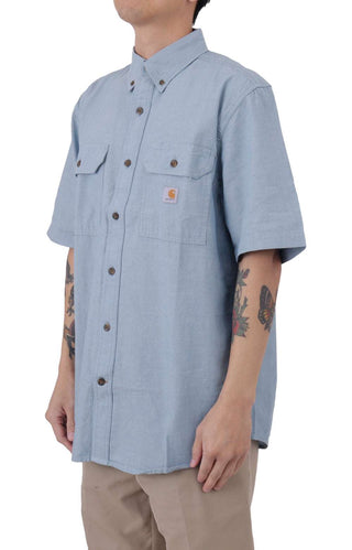 (104369) Original Fit MW S/S Button-Up Shirt - Blue Chambray