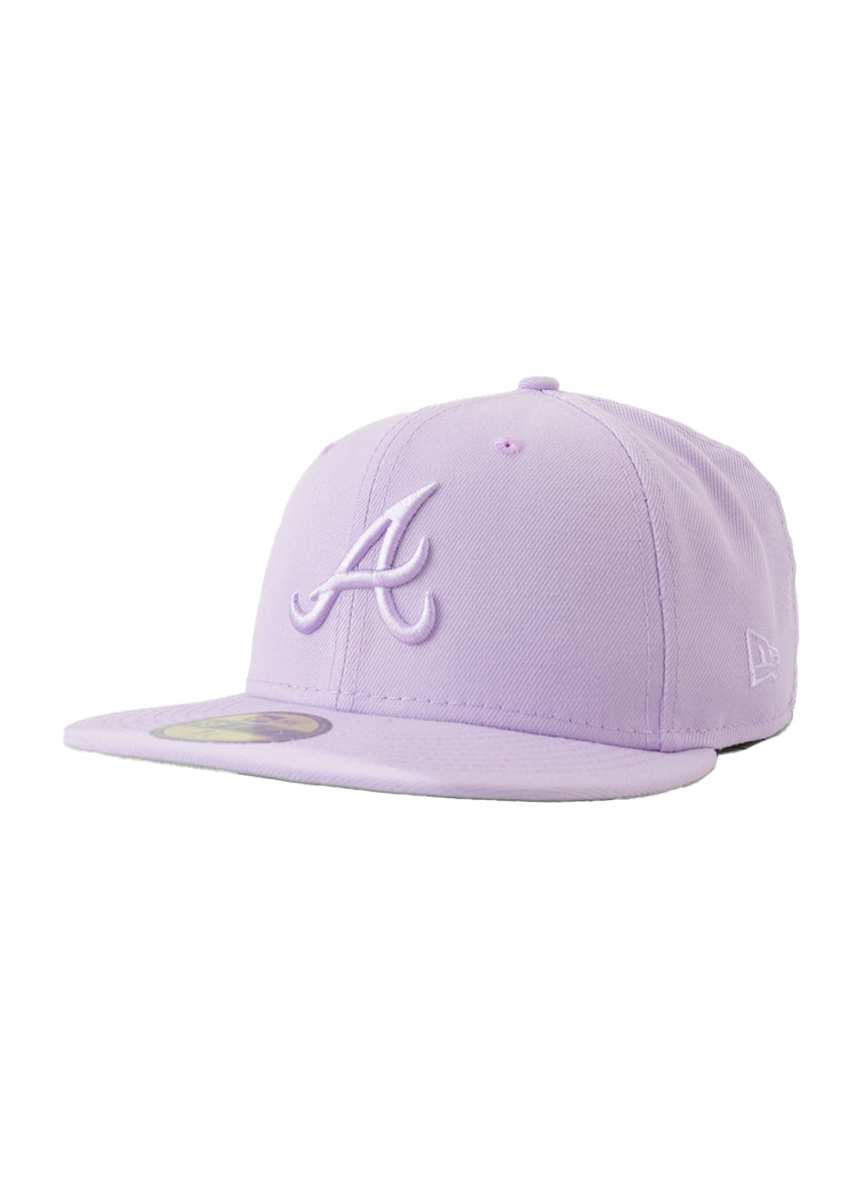 Atlanta Braves Color Pack 5950 Fitted Cap - Light Purple