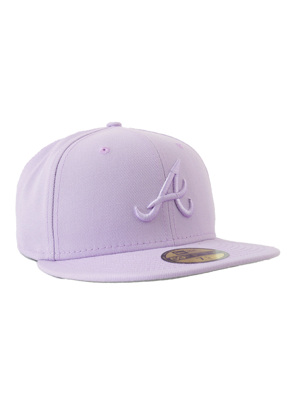 Atlanta Braves Color Pack 5950 Fitted Cap - Light Purple