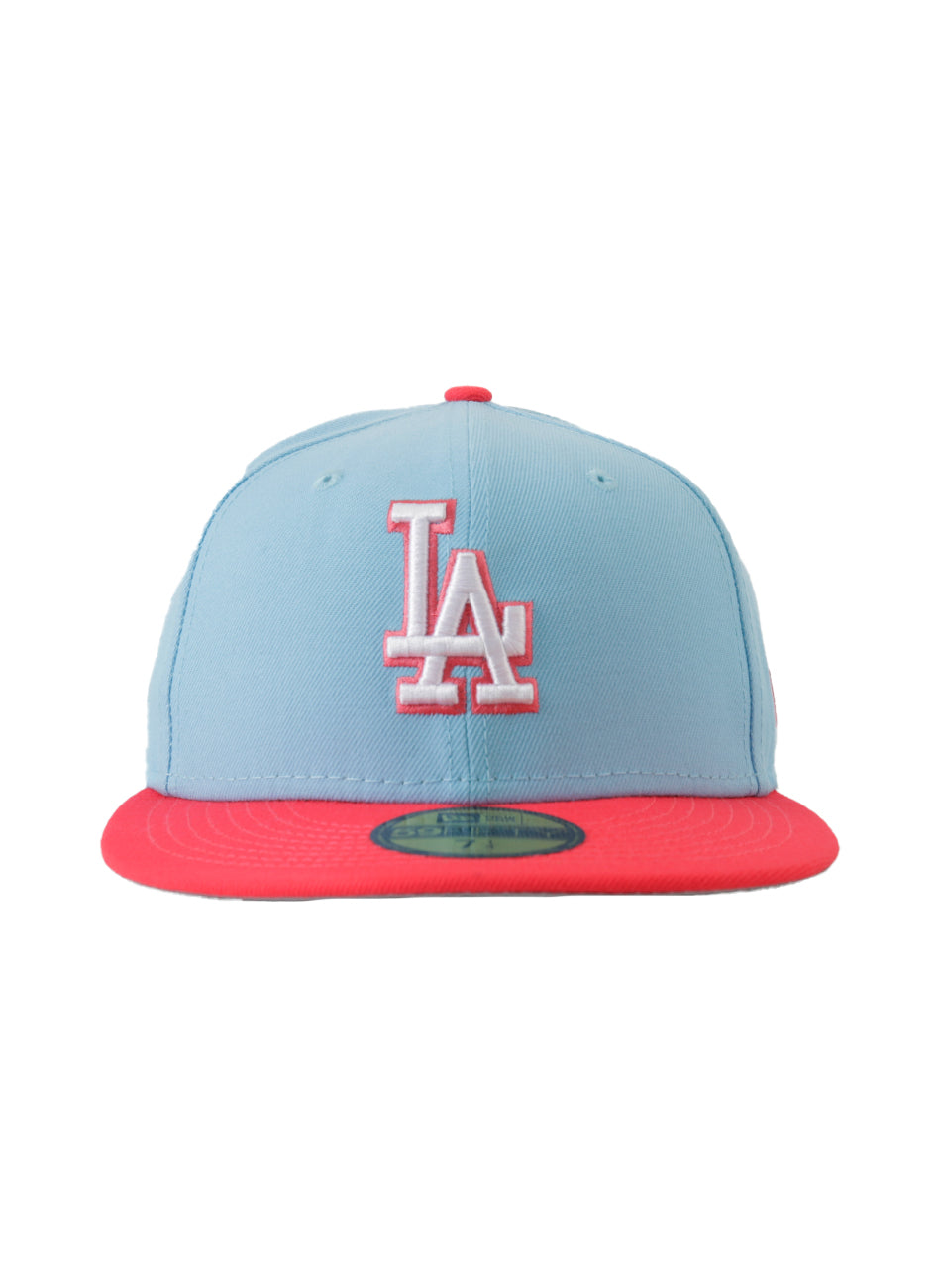 Los Dodgers 2T Color Pack 5950 Fitted Cap - light blue / neon pink