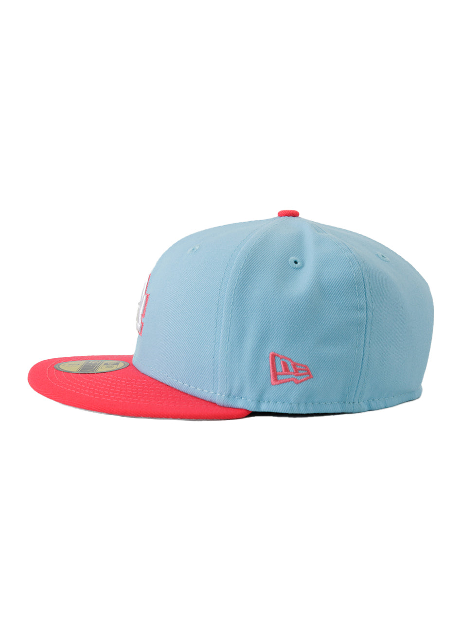 Los Dodgers 2T Color Pack 5950 Fitted Cap - light blue / neon pink