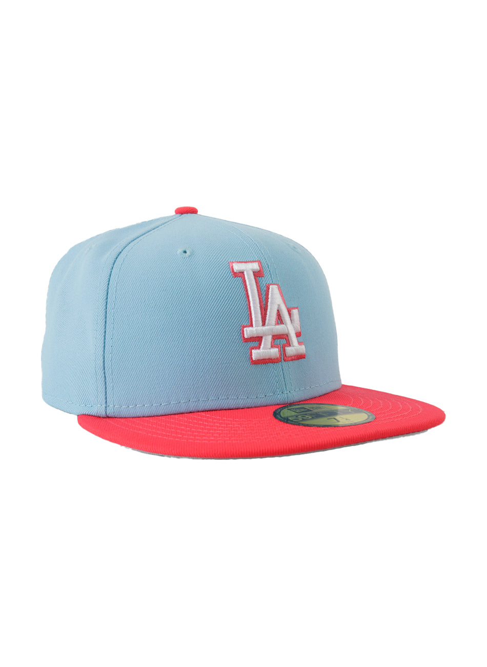 Los Dodgers 2T Color Pack 5950 Fitted Cap - light blue / neon pink
