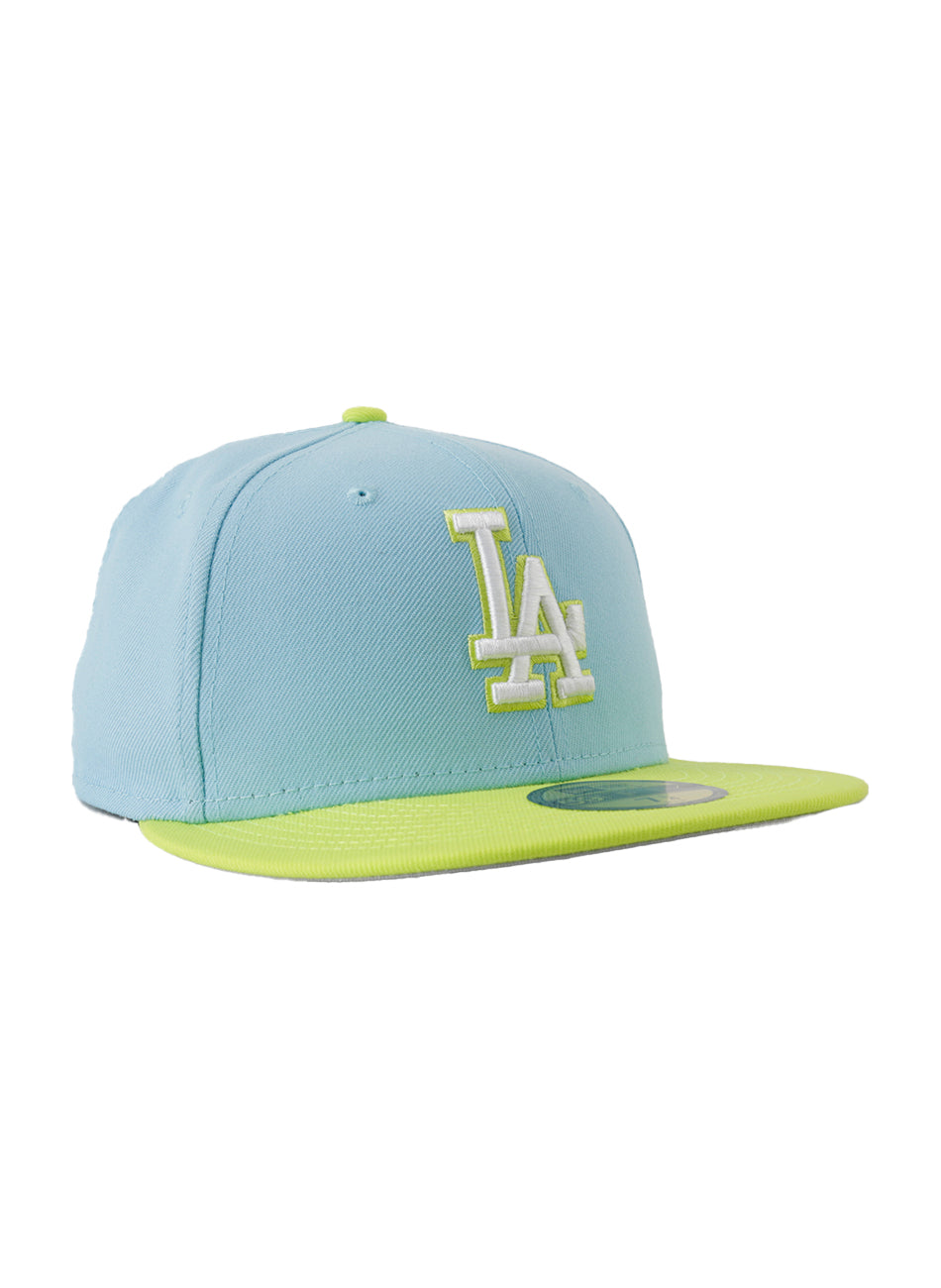 LA Dodgers Color Pack 5950 Fitted Cap - Cyber Green/Blue