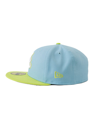 Atlanta Braves Color Pack 5950 Fitted Cap - Cyber Green/Blue