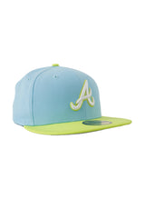 Atlanta Braves Cyber Green/Blue 5950 Fitted Cap - Color Pack Edition