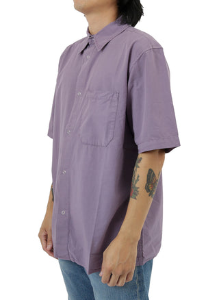Oversized Poplin Shirt - Washed Purple
