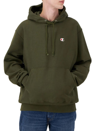 Reverse Weave C Logo Pullover Hoodie - Acadia Green